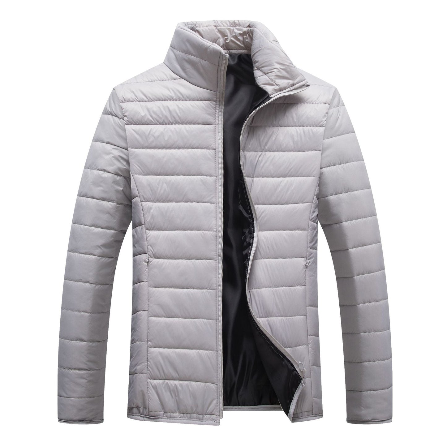 Herren Steppjacke Warm Winterschutz mit Kragen