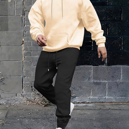 Herren Sportanzug Kapuzenjacke mit Taschen und verstellbarem Bund