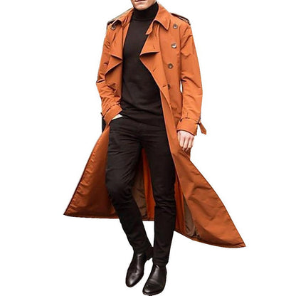 Herren Trenchcoat Modern Elegant Schwarz