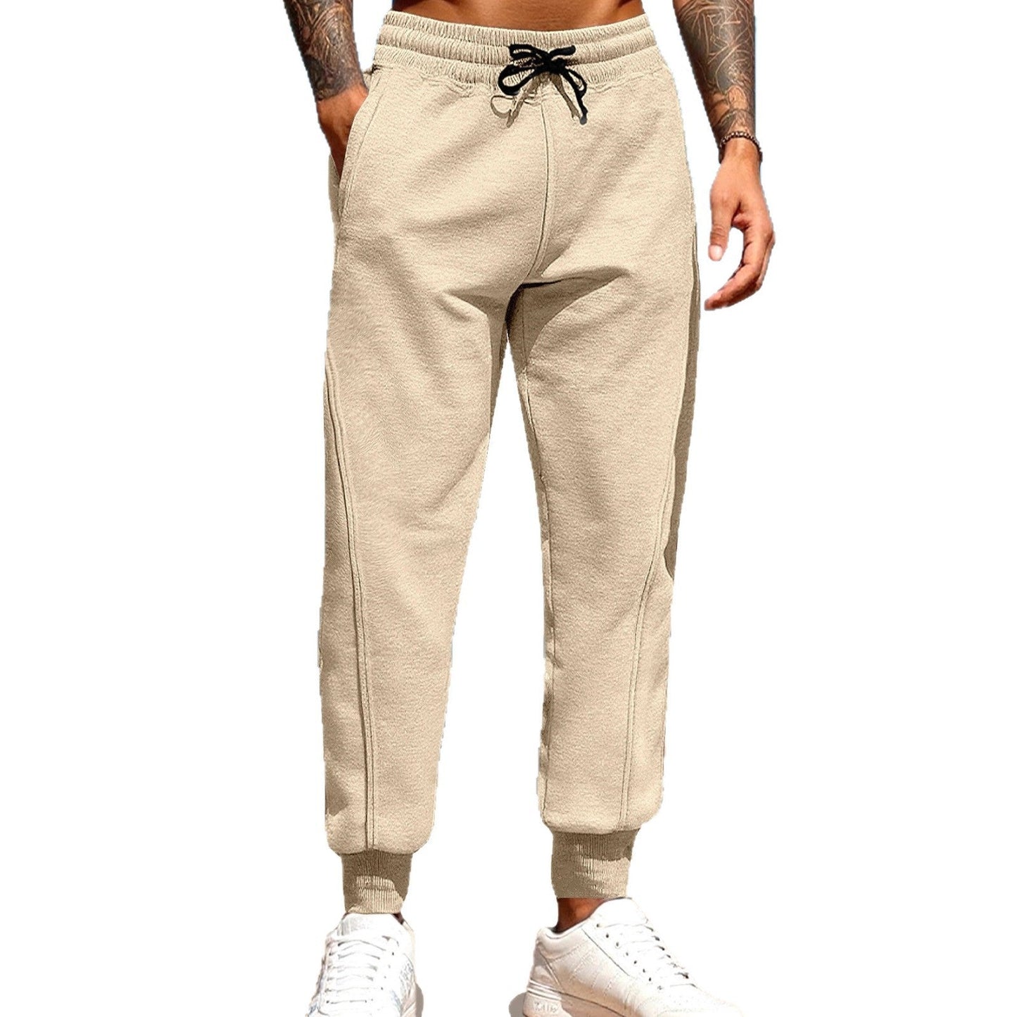 Herren Sport Hose Elastisch Mit Seitentaschen