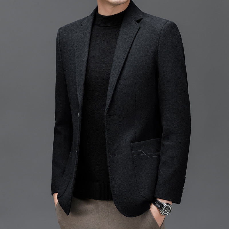 Herren Sakko Modern Slim Fit Elegant Schwarz