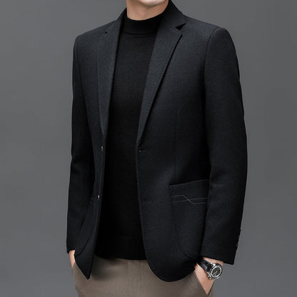 Herren Sakko Modern Slim Fit Elegant Schwarz