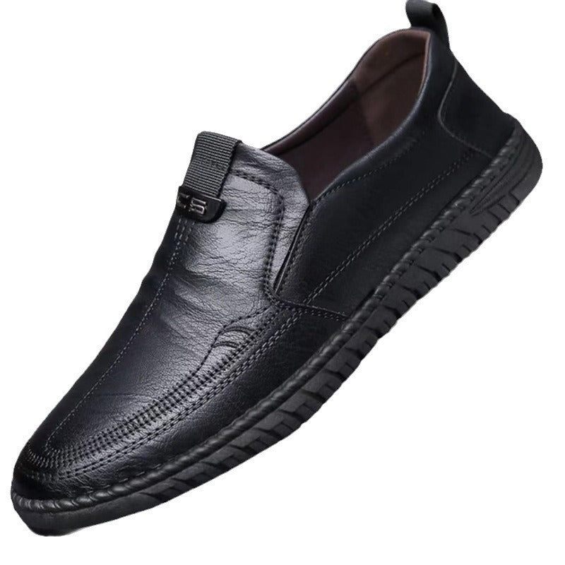 Herren Leder Schuhe Slip-On Elegant Bequem