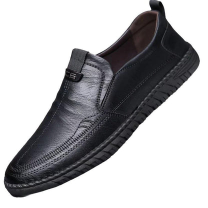 Herren Leder Schuhe Slip-On Elegant Bequem