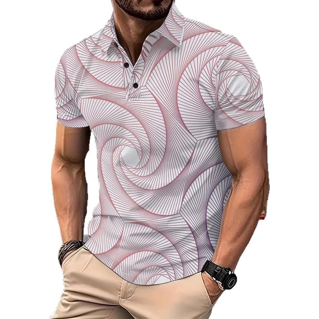 Herren Poloshirt Geometrisches Design Modern Berlin Style