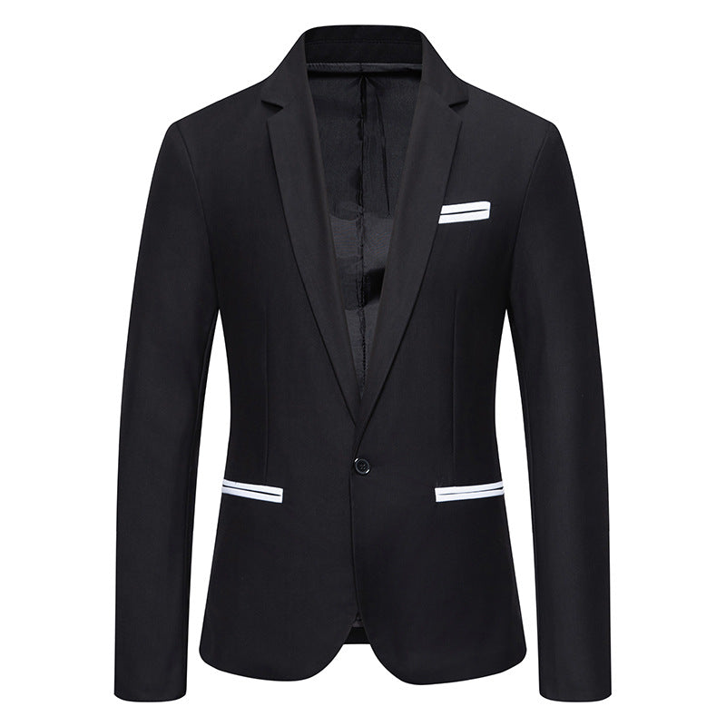 Herren Blazer Elegant Modern Slim Fit Schwarzer Anzug