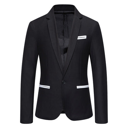 Herren Blazer Elegant Modern Slim Fit Schwarzer Anzug