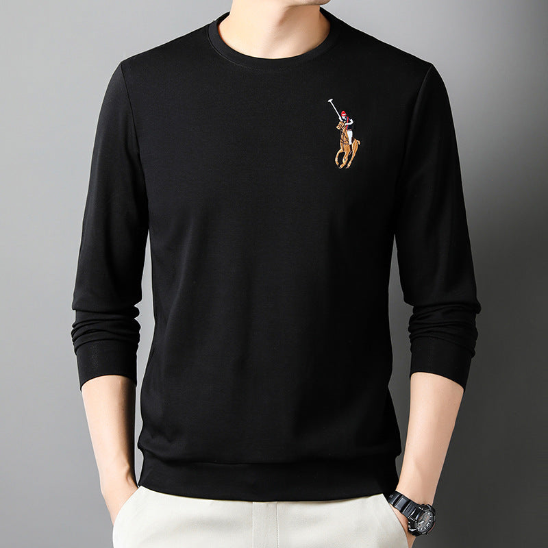 Herren Langarmshirt mit Stickerei Modern Berlin Style - BerlinGlamour