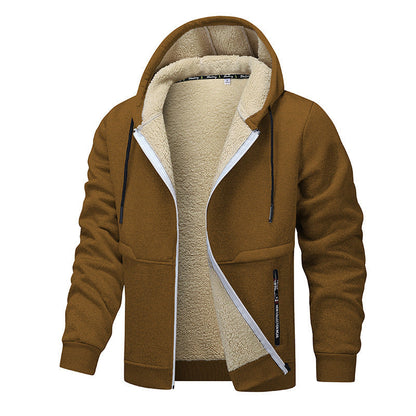 Herren Fleecejacke Bequem Warm mit Kaschmir-Innenausstattung