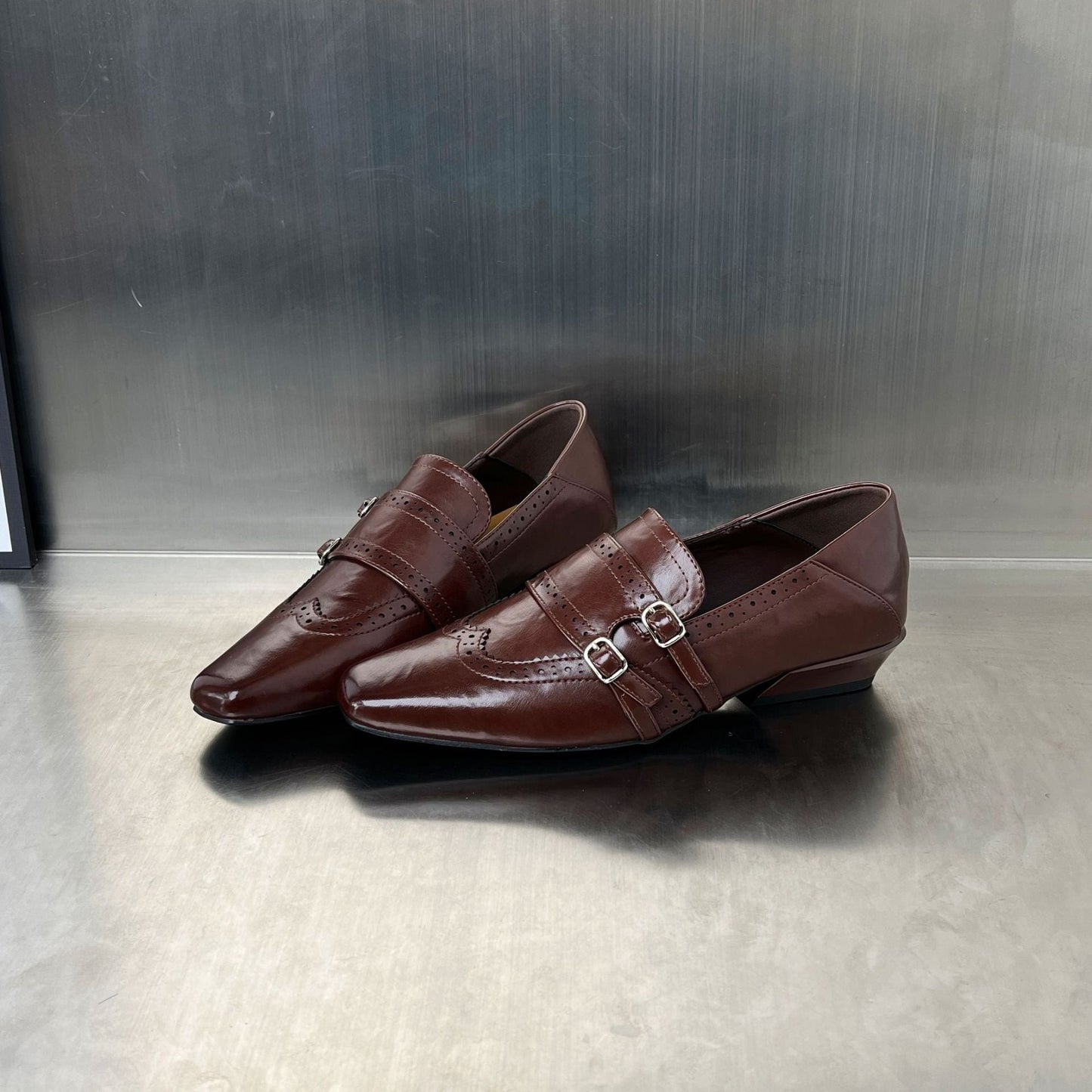 Damen Slipper Elegante Schnalle Schuhe Modisch