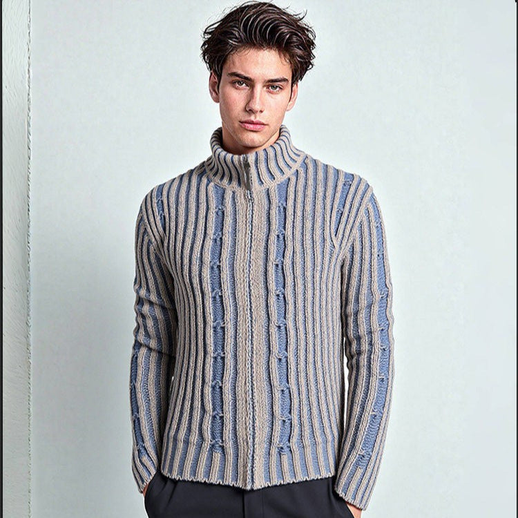 Herren Strickpullover Gestreift Modern - BerlinGlamour