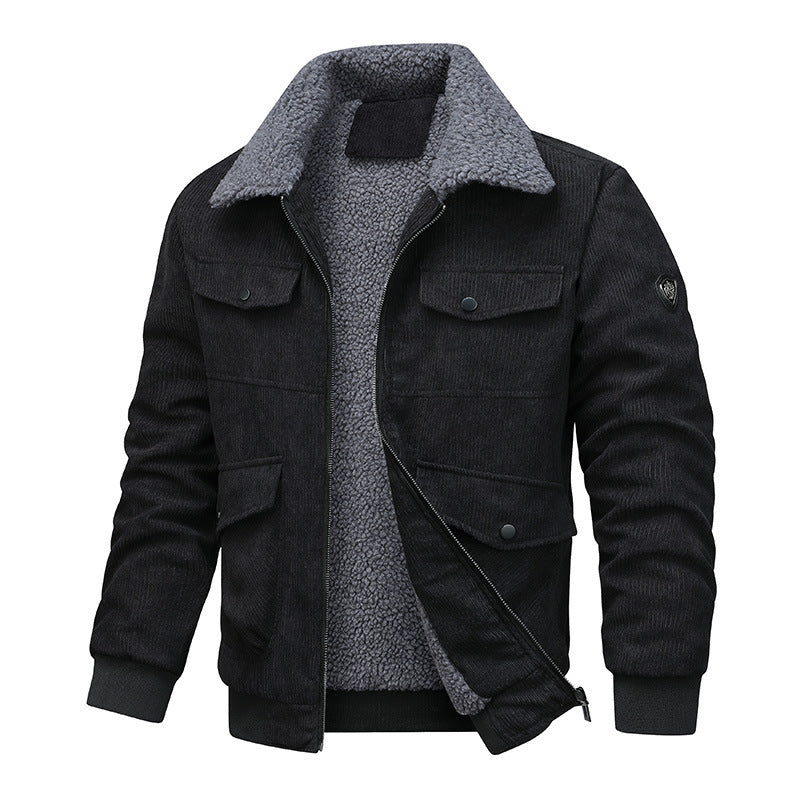Herren Winterjacke Steppjacke Warm mit weichen Kragen