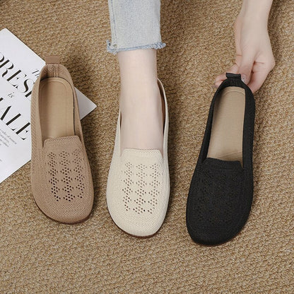 Damen Slip-On Schuhe Bequem Lochmuster Modern - BerlinGlamour