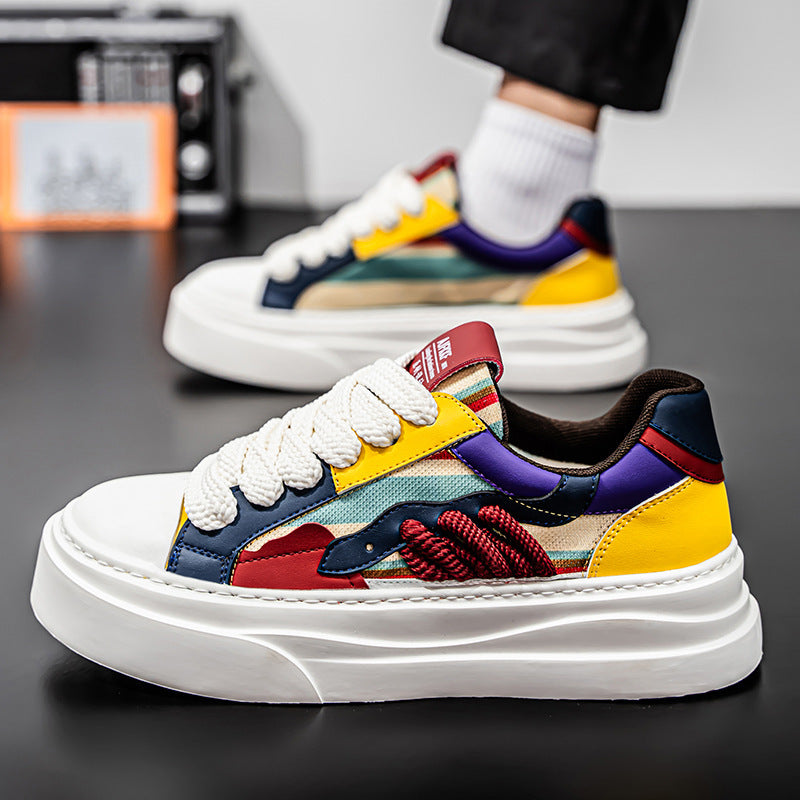 Damen Plateau Sneaker Sportlich Bunt Modisch