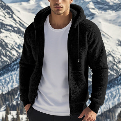 Herren Fleecejacke Warm mit Reißverschluss Hochkragen