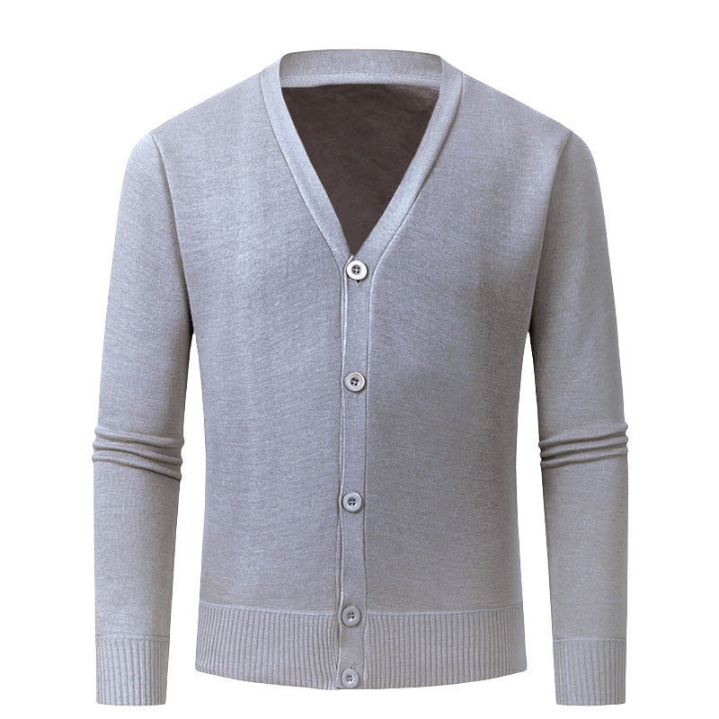 Herren Strickjacke V-Ausschnitt Modern Knopflos Elegante