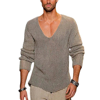 Herren Strickpullover V-Ausschnitt Modern Elegent