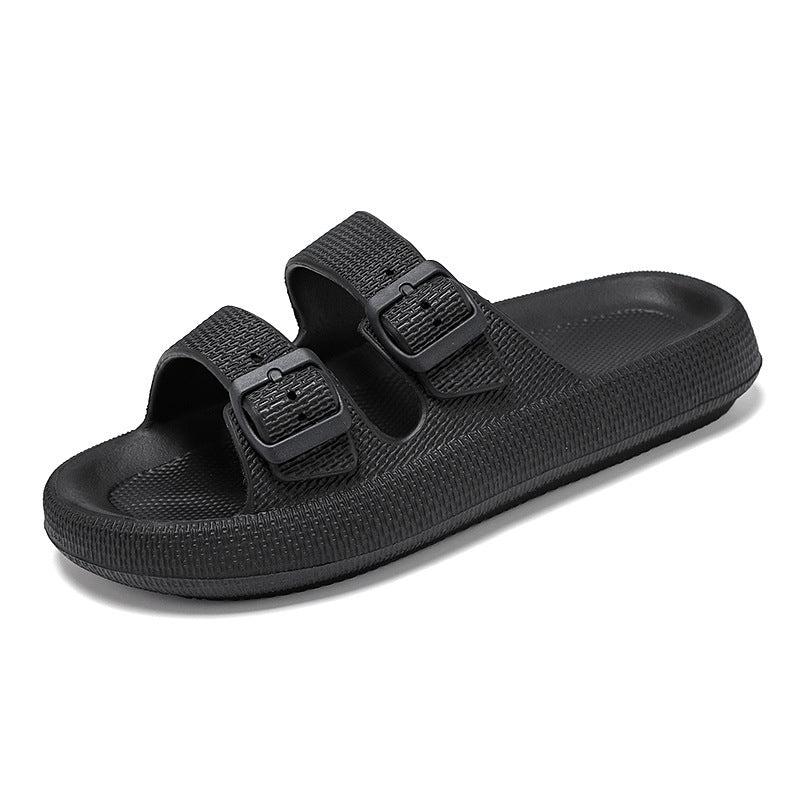 Damen Sandalen Komfortabel Doppelriemen Sommermode