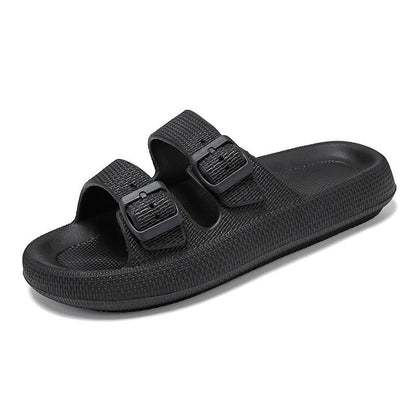 Damen Sandalen Komfortabel Doppelriemen Sommermode