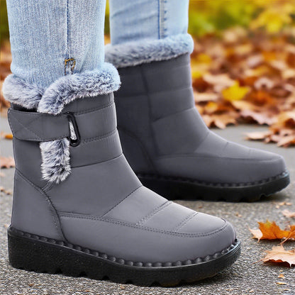 Damen Winterstiefel Isoliert Weich Warme Schnürstiefel