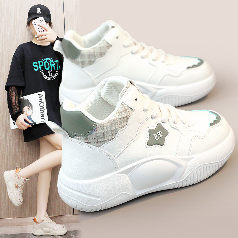 Damen Sneaker High-Top Modell mit gepolstertem Kragen und rutschfester Sohle - BerlinGlamour
