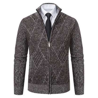 Herren Strickjacke Modern Elegant Grau