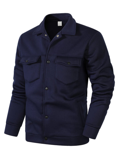 Herren Freizeitjacke Praktisch Mit Taschen Modern