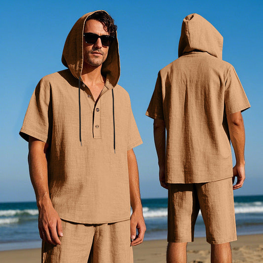 Herren Sportbekleidung Set Kapuze Bermuda Modern - BerlinGlamour
