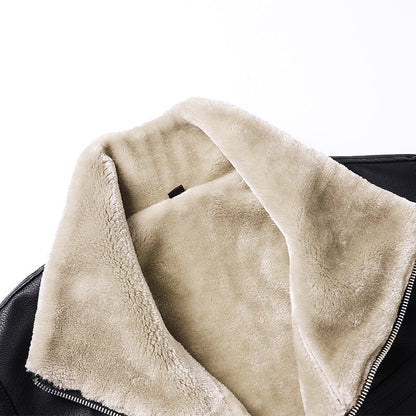 Lederjacke Herren Warm Isoliert Winter