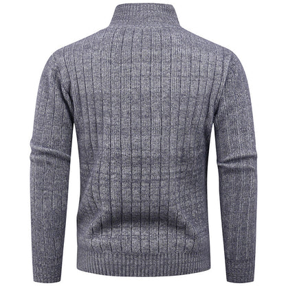 Herren Strickpullover Modern Struktur Design Zipper