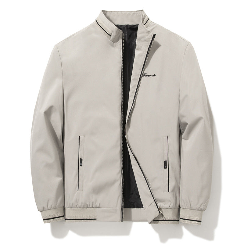 Herren Sportjacke Übergangsjacke Stehkragen Reißverschluss