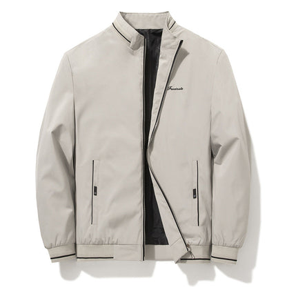 Herren Sportjacke Übergangsjacke Stehkragen Reißverschluss