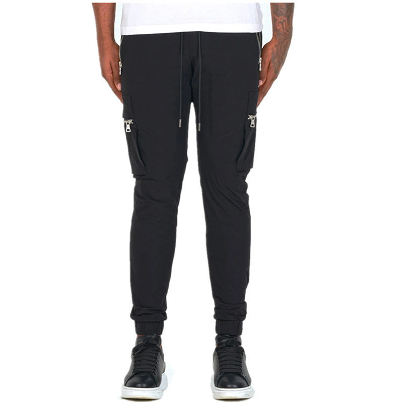 Herren Jogginghose Cargo Style mit Reißverschlusstaschen