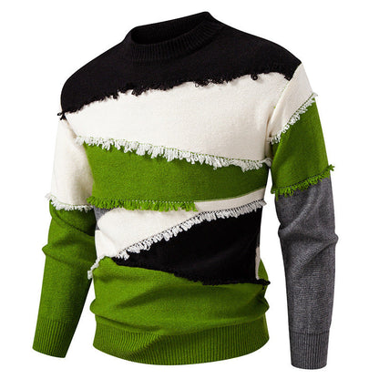 Herren Pullover Modern mit Fransen Design Trendy