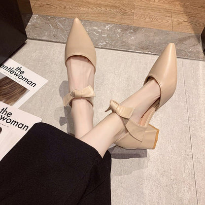 Elegante Damen Slingpumps mit Schleife Hochhackig