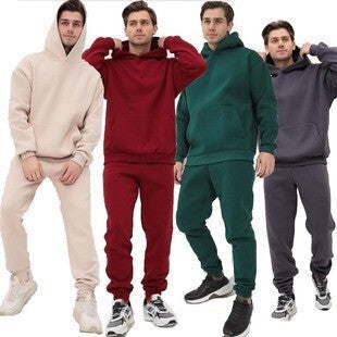 Bequemes Herren Sportset Kapuzenpullover Jogginghose Set