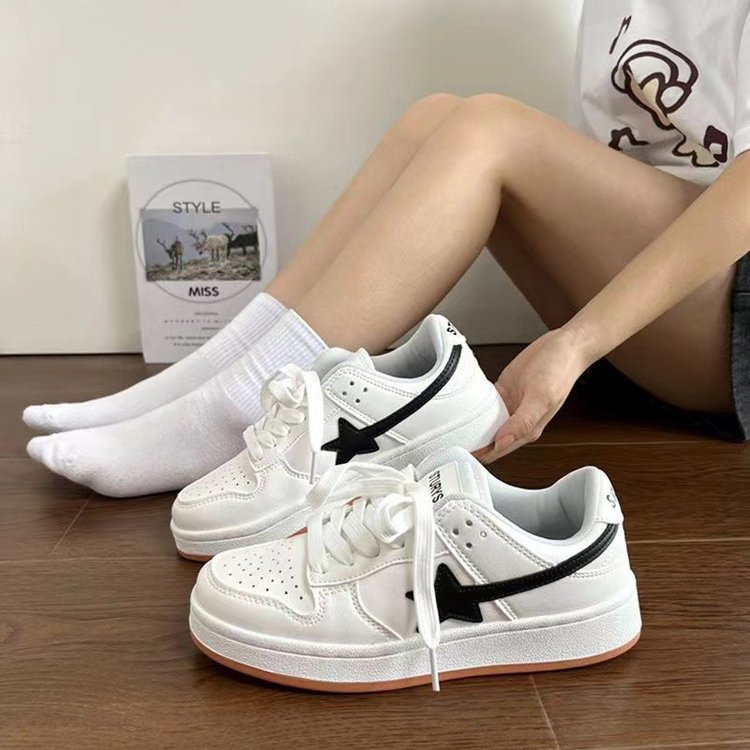 Damen Sneaker Sportlich Atmungsaktiv Schwarz Weiß - BerlinGlamour