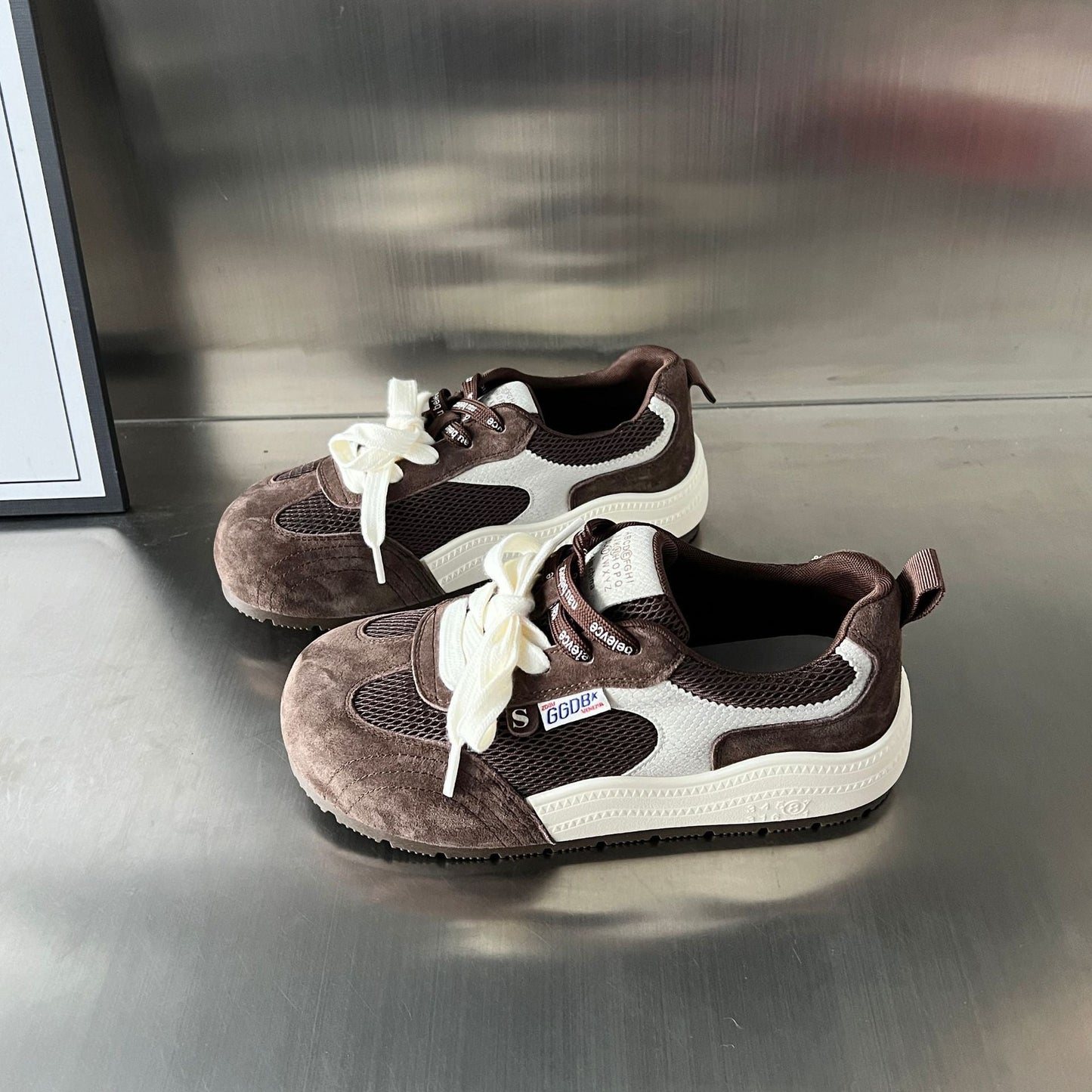 Damen Sneaker Sportlich Atmungsaktiv Wildleder Optik