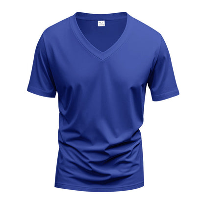 Herren T-Shirt V-Ausschnitt atmungsaktiv Sportlich