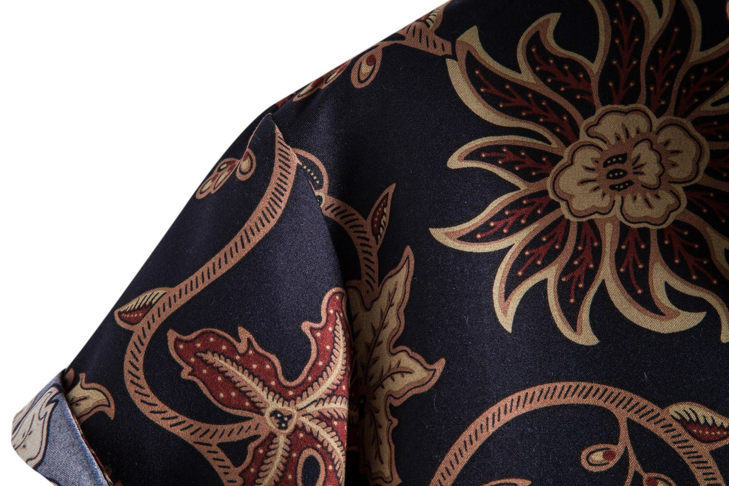 Herren Kurzarmhemd Blumenmuster Bequem Modern