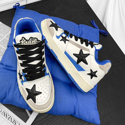 Damen Sneaker Sternen Design Komfort Schuhe
