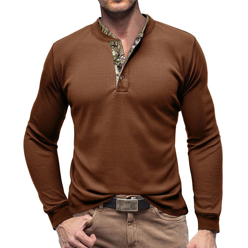 Herren Pullover Langarm Strukturiert Moderner Kragen