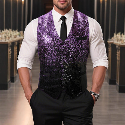 Herren Anzugweste Glitzernd Elegant Party