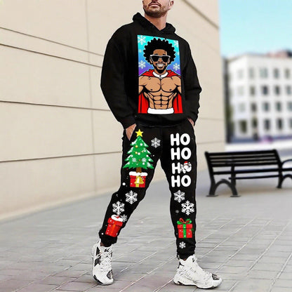Weihnachts Pullover Set Herren Kapuzenpullover Jogginghose - BerlinGlamour