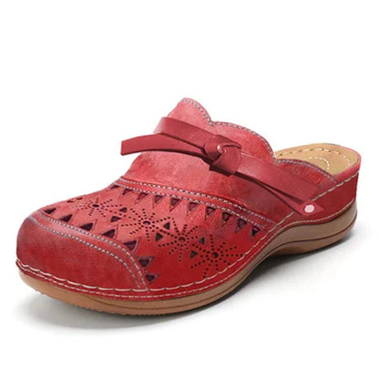 Damen Clogs bequem durchbrochen Komfort Fußbett