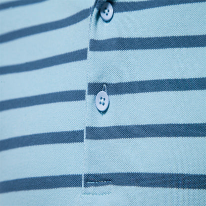 Herren Polo-Shirt Streifenmuster Bequem Modern
