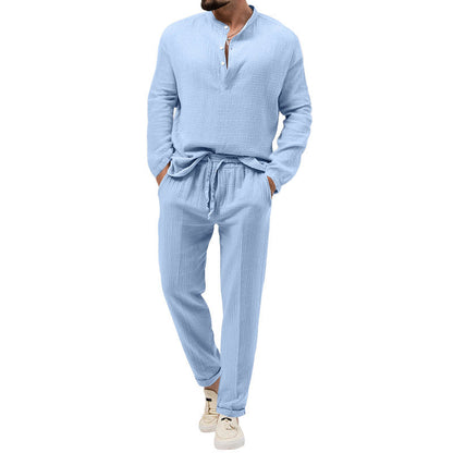 Herren Jogginganzug Waffelmuster Doppelpack Bequem