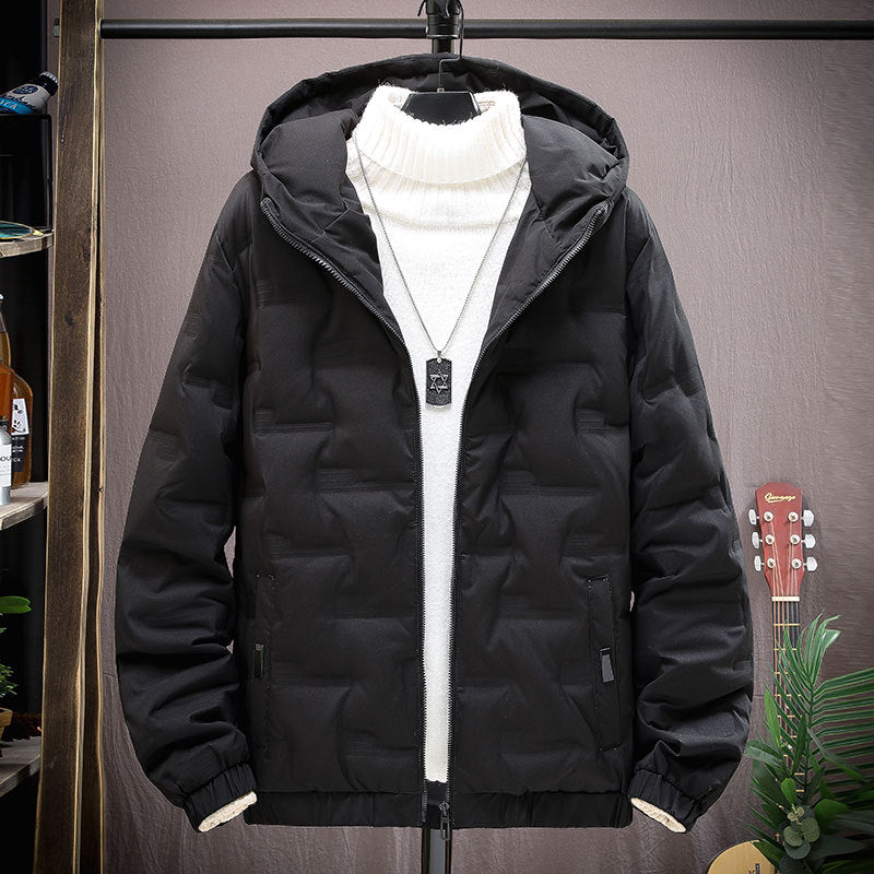 Herren Steppjacke Isoliert Verstellbare Kapuze Warm - BerlinGlamour