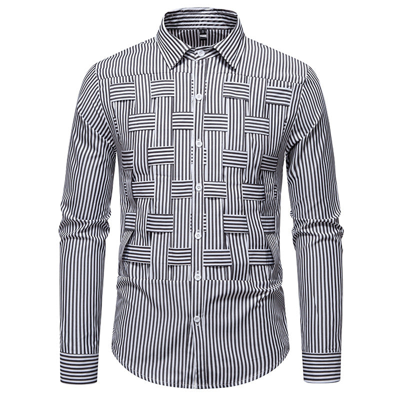 Herren Hemd Langarm Karomuster Modern