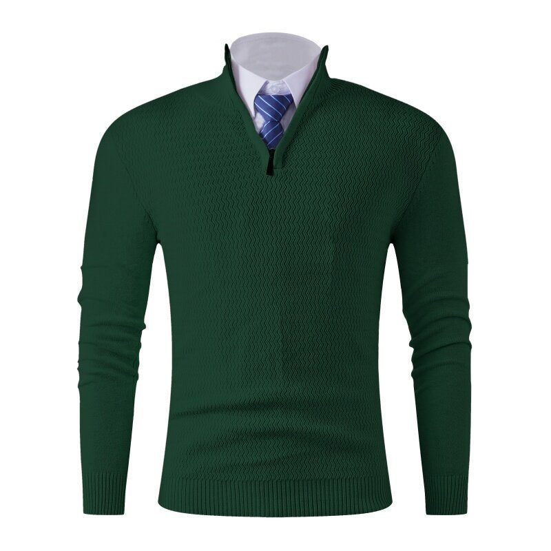 Herren Pullover Strick Modern Stehkragen